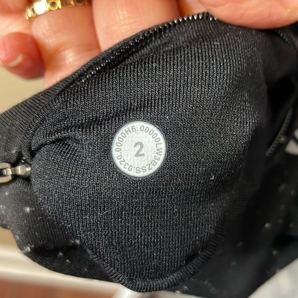 Lululemon Squad Goals Oversized Hoodie Sweatshirt Sz 2 Black White Confetti 217 - Picture 6 of 7